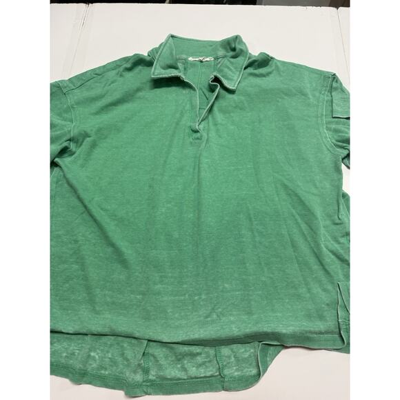 Jane + Delancey Tops - Jane Delancey XL Plus Shirt Green Collared Pullover Short Sleeve Knit Tunic